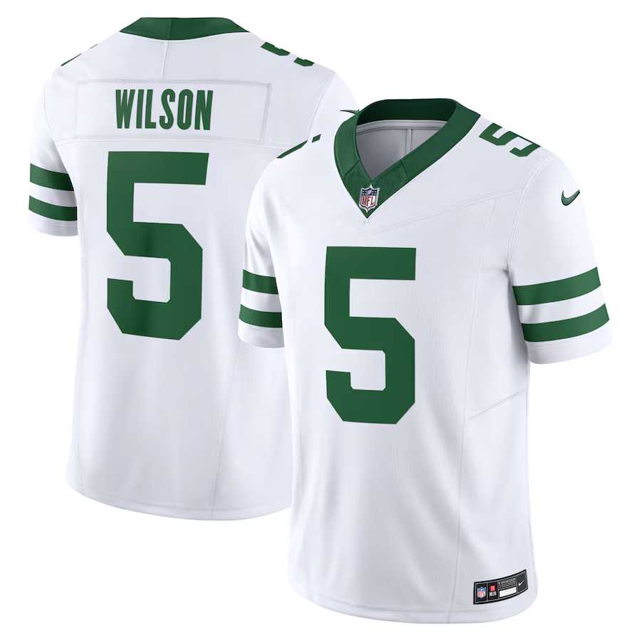 Men & Women & Youth New York Jets #5 Garrett Wilson White 2023 F.U.S.E. Vapor Limited Throwback Stitched Football Jersey->new york jets->NFL Jersey